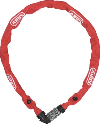 Immagine prodotto di Lucchetto a catena ABUS 1200 Web - Lucchetto con combinazione a 3 cifre - Catena in acciaio temprato - Lucchetto per bicicletta leggero con selezione del colore - Accessori per biciclette - 60 cm - Rosso