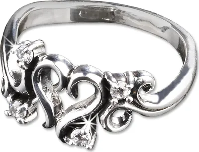 Produktbild von viva-adorno Gr. 68 (21,6 mm Ø) Damen Ring Herz Zirkonia Kristall Verlobungsring 925 Sterlingsilber SR26,