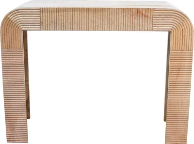 Produktbild von Marrakesch Vintage Konsolentisch Kommode handgeschniitzt aus Holz 106cm breit und 40cm schmal | Stilvolle Konsole Cailin als skandinavische Möbel für Wohnzimmer, Jugendzimmer und Schlafzimmer als Schminktisch