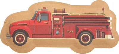 Produktbild von 8 Pappteller Feuerwehr Kraftpapier 13 x 28 cm - Einheitsgröße
