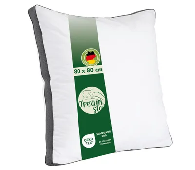 Image de Oreiller bien-être | 80 x 80 cm | Oreiller adapté aux personnes allergiques | lavable | DREAMSTAR