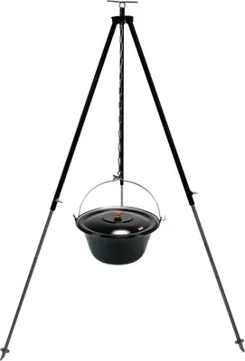 Produktbild von Gulaschkessel Set 10 Liter Dreibein KHV Teleskopgestell 180 cm