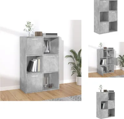 Obrázek produktu pro vidaXL Úložná skříňka betonová šedá 60x29,5x90 cm materiál na bázi dřeva - Regály a knihovny