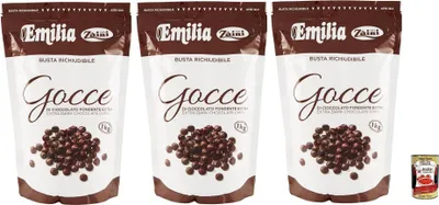 Produktbild von 3x Zaini Dunkle Schokoladenstückchen 1000 g + Italian Gourmet polpa 400g