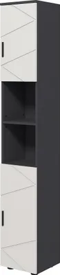 Immagine prodotto di Mobiletto stretto per il bagno, mobiletto alto per WC con ripiano regolabile e 2 scomparti aperti, mobiletto per il bagno per piccoli spazi bagno, soggiorno 30 x 30 x 183 cm grigio |