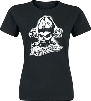 Produktbild von Piratenpapst - Skull, Girl-Shirt