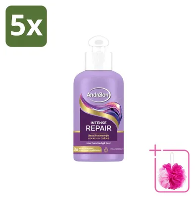 Productafbeelding van 5 x Andrélon Intense Repair Leave-In Crème - 200 ml - Voordeelverpakking - 5 stuks