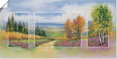 Produktbild von ARTland Poster Frühlling Triptychon Größe: 150x75 cm