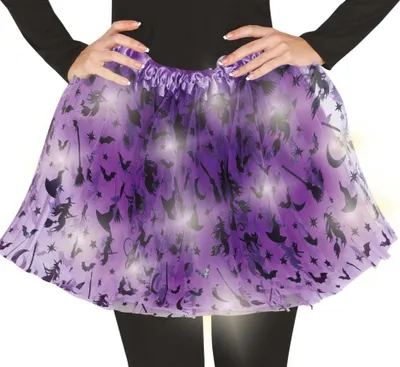 Immagine prodotto di Fiestas Guirca - Gonna da ballo per donna, luminosa, strega FG755 (taglia unica) (viola/nero)