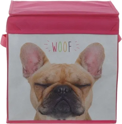 Produktbild von Canvas Aufbewahrungsbox mit Deckel Französische Bulldogge