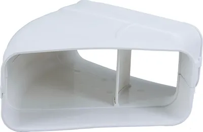 Produktbild von OPTIMAIRO Flachkanalbogen 45° waagerecht 222 x 89 Kunststoff weiß