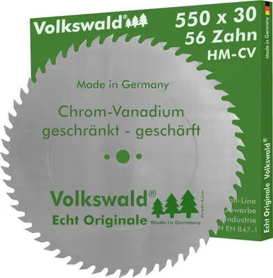 Produktbild von Volkswald ® Sägeblatt CV 550 x 30 mm Z= 56 Tischkreissägen Wippkreissägen und Formatkreissägen geschränkt