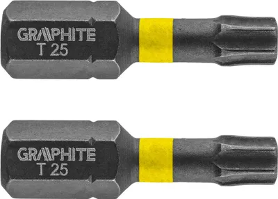 Immagine prodotto di GRAPHITE Punte a percussione TX25 x 25 mm, 2 pz.