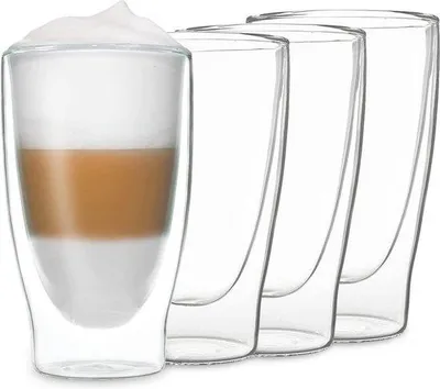 Produktbild von Famanu Teegläser Doppelwandig - Set von 4, 400 ml