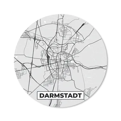 Produktbild von MuchoWow® Mauspad Mousepad Karte - Deutschland - Darmstadt - Karte - Stadtplan 40x40 cm - Mousepads - Maus Mat - Pad - Mausunterlage - Schreibtisch Accessoires