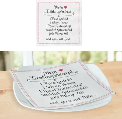 Produktbild von 20 Servietten Lieblingsrezept 33x33cm