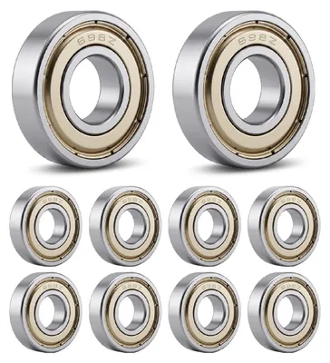 Rillenkugellager 698Z, 19x8x6 mm, 10 Stück, gummiabdichtet