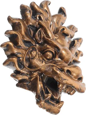 Produktbild von Wandbrunnen mit Drachenkopf aus Kunstharz für den Außenbereich, langlebiges Design für Garten und Terrasse