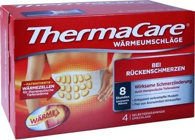 Immagine prodotto di Fasce lombari THERMACARE S-XL per alleviare il dolore, 4 pezzi