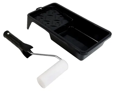 Produktbild von Profi Lackierset Farbroller 10cm Schaumwalze und Farbschale