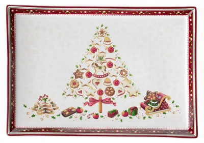 Imagen del producto de Plato de pastelería de invierno, rectangular, grande, 400 x 275 x 28 mm | Villeroy & Boch | N.º de artículo: 1486122850 | EAN: 4003686289062