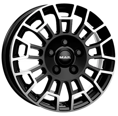 Productafbeelding van Litá velg, merk MAK, model NOMAD, afmetingen 7x17 inch, steek 5x114,3, etwaarde 55, kleur: zwart, glanzend