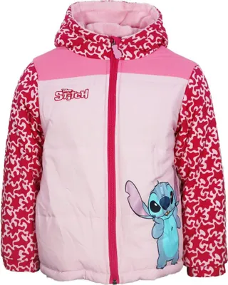 Produktbild von Disney Stitch Kinder Winterjacke Mädchen Jacke mit Kapuze – Rosa / 98