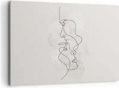 Produktbild von Bild auf Leinwand - Leinwandbild - Einteilig - Einzeilig Mann Frau - 100x70cm - Wand Bild - Wanddeko - Wandbilder - Leinwanddruck - Bilder - Wanddekoration - Leinwand bilder - Wandbild - AA100x70-4629