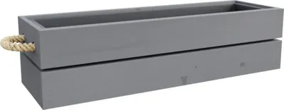 Obrázek produktu pro Truhlík dřevěný ROVNÝ 70 x 20 x 16 cm šedý