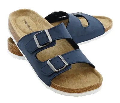 Produktbild von + Pantoletten Sandalen Hausschuhe Schlappen Clogs Kork Fußbett Gr.36-49