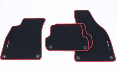 Produktbild von Fußmatten Sportline passend für Audi A4 8E B6 B7 Avant Limo S-Line Bj. 2001-2008, Bandeinfassung:Rot