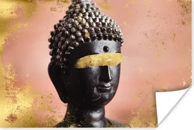 Produktbild von MuchoWow® Poster Buddha - Schwarz - Rosa 60x40 cm - Schlafzimmerdekoration