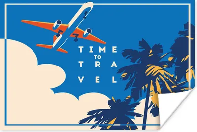 Produktbild von MuchoWow® Poster Urlaub - Flugzeug - Zitat 30x20 cm - Plakate - Print