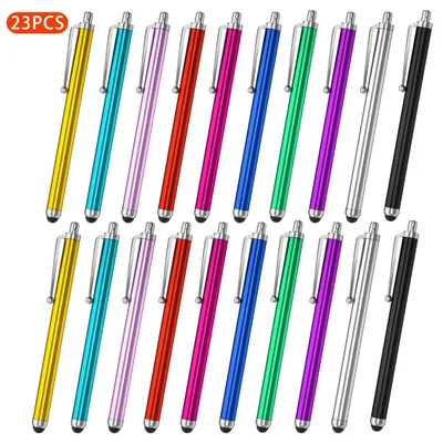 Obrázok produktu pre Univerzálny stylus Dotykové pero 23 kusov Kapacitné dotykové pero s gumovým hrotom pre smartfóny a tablety, iPad, iPhone, Samsung, Surface, Kindle, Lenovo a ďalšie - 10 farieb