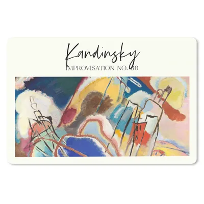 Produktbild von MuchoWow® Schreibtischunterlage Malerei - Abstrakt - Kandinsky 60x40 cm - XXL Mauspad - Großes Mauspad
