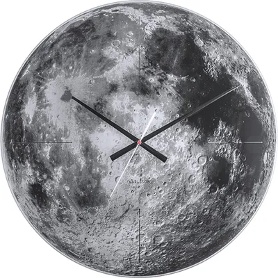 Produktbild von Karlsson - Wanduhr Moon - Grau - Ø60cm