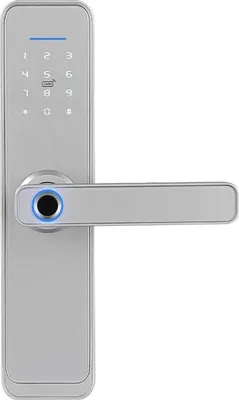 Produktbild von Schloss mit elektronischem Griff und Zugangskontrolle, Tastatur, Fingerabdruck, RFID-Karte, TUYA SecureEntry-HL200-App
