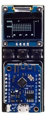 Produktbild von Elecrow ESP8266 ArduinoGotchi DIY Kit, OLED 128x64 Display, 3 Taster, Buzzer, PlatformIO, 2xAAA USB