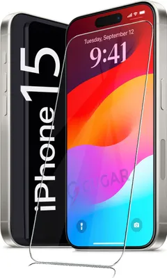 Produktbild von Für iPhone 15 ( 6.1" ) - Panzerglas Glasfolie Display Schutz Folie Glas 9H Hart Echt Glas Displayschutzfolie