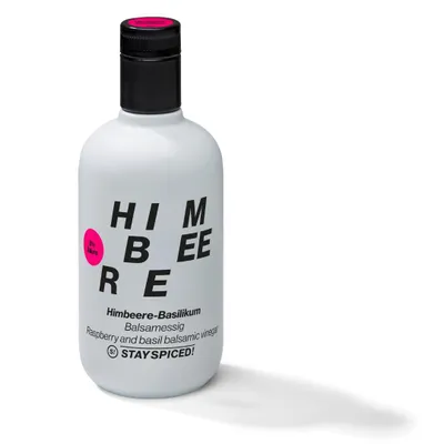Produktbild von STAY SPICED  Himbeeressig 500 ml – fruchtiger Essig mit Himbeere für Salate, Dressings & feine Küche
