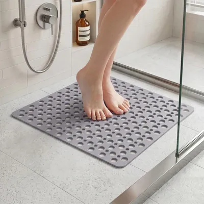 Produktbild von Duschmatte rutschfest 70x70cm TPE Badewannenmatte mit Saugnäpfen schimmelresistent maschinenwaschbar