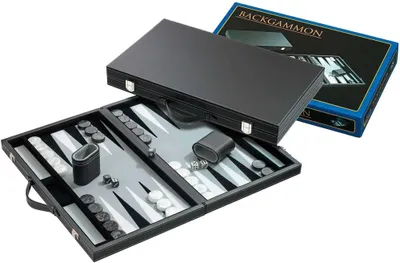Obrázek produktu pro Philos 1731 - Backgammon Filzinlet šedá -bílá -černá, střední, pouzdro Imitace kůže 4014156017313 od l
