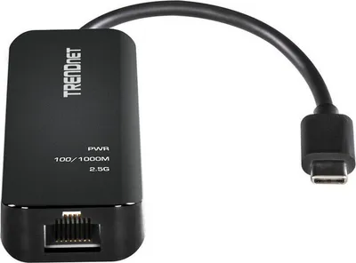 Zdjęcie produktu dla Trendnet TUC-ET2G, Przewodowa, USB Type-C, Ethernet, 2500 Mbit/s, Czarny