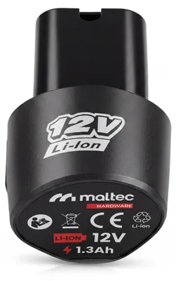 Zdjęcie produktu dla Akumulator MalTec do szlifierki kątowej MalTec, litowo-jonowy, 1,3 Ah, 12 V