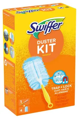Obrázok produktu pre Súprava na čistenie prachu, 1 rukoväť + 4 hlavice,  SWIFFER "Duster"