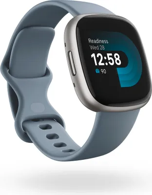Produktbild von FitBit FB523SRAG Fitbit Versa 4 Waterfall Blue/Platinum