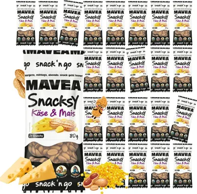 Produktbild von MAVEA Erdnüsse Mais Käse Mix 24 Pack x 80g