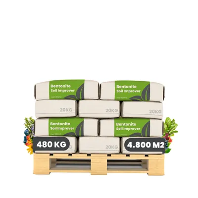 Produktbild von Bentonit Bodenverbesserungsmittel für Sandböden (24x = 480 kg - für 4800 m2)- Organifer