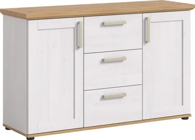 Produktbild von Sideboard >Verona< 2 Türen, 3 Schübe, Sibiu Lärche Nachbildung - 129x80x40cm (BxHxT)