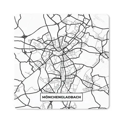 Produktbild von MuchoWow® Mauspad Mousepad Mönchengladbach - Karte - Stadtplan 30x30 cm - Mousepads - Maus Mat - Pad - Mausunterlage - Gaming